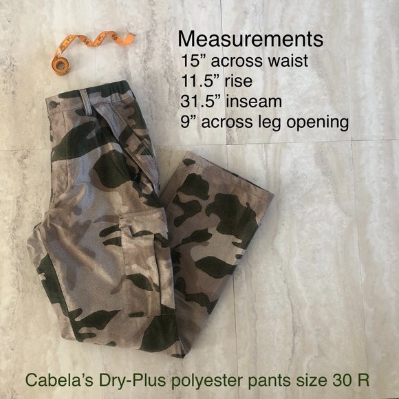 Cabela's Dry-Plus Men's Hunting Pants Size 30 R Straight Leg Fit Warm Lined - Picture 5 of 5
